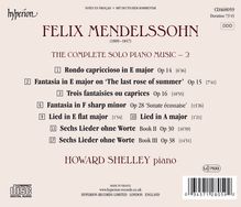 Felix Mendelssohn Bartholdy (1809-1847): Sämtliche Klavierwerke Vol.2, CD