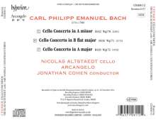 Carl Philipp Emanuel Bach (1714-1788): Cellokonzerte Wq.170-172, CD