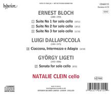 Ernest Bloch (1880-1959): Suiten für Cello solo Nr.1-3, CD