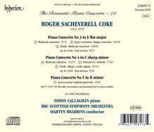 Roger Sacheverell Coke (1912-1972): Klavierkonzerte Nr.3-5 (op.30,38,57), CD