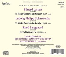 Eduard Lassen (1830-1904): Violinkonzert D-Dur op.87, CD