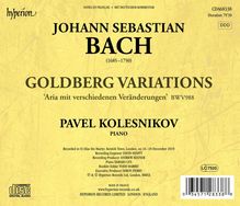 Johann Sebastian Bach (1685-1750): Goldberg-Variationen BWV 988, CD