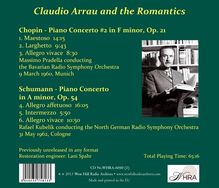 Claudio Arrau and the Romantics, CD