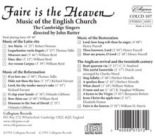 Cambridge Singers - Faire is the Heaven, CD