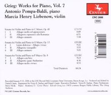 Edvard Grieg (1843-1907): Klavierwerke Vol.7, CD