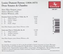 Louise Farrenc (1804-1875): Sonate für Violine &amp; Klavier op.39, CD