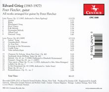 Edvard Grieg (1843-1907): Lyrische Stücke (arr. für Gitarre von Peter Fletcher), CD