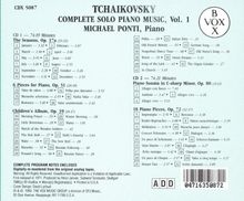 Peter Iljitsch Tschaikowsky (1840-1893): Sämtliche Klavierwerke Vol.1, CD