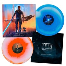 Stephen Barton &amp; Gordy Haab: Star Wars Jedi: Survivor (Original Video Game Soundtrack) (Limited Edition) (Blue White &amp; Red White Vinyl), 2 LPs