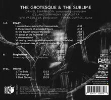 "The Grotesque & The Sublime" von Daníel Bjarnason. Tracks mit Island Symphony Orchestra. Visuelles: abstrakte Muster.