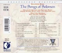 Salomone Rossi (1570-1630): The Songs of Solomon Vol.2, CD