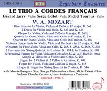 Trio a Cordes Francais - Legendary Treasures Vol.1, 4 CDs