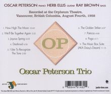 Oscar Peterson (1925-2007): Vancouver 1958, CD