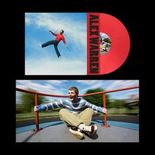 "Alex Warren" in roten Buchstaben auf rotem Vinyl. Oben schwebt eine Person im blauen Himmel, unten auf einem Karussell.