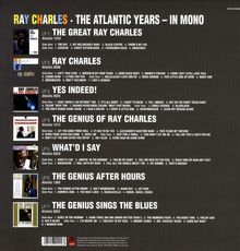 Ray Charles: The Atlantic Studio Albums In Mono (180g) (Limited Edition), 7 LPs