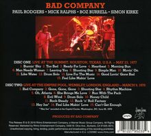 Bad Company: Live In Concert 1977 &amp; 1979, 2 CDs