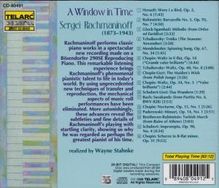Sergej Rachmaninoff (1873-1943): Sergej Rachmaninoff,Klavier "A Window in Time" II, CD