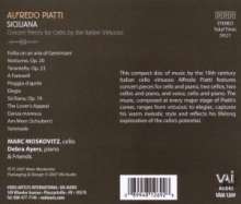 Alfredo Piatti (1822-1901): Stücke für Cello &amp; Klavier "Siciliana", CD