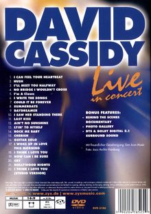 David Cassidy: Live In Concert, DVD