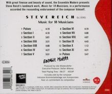 Steve Reich (geb. 1936): Music for 18 Musicians, CD