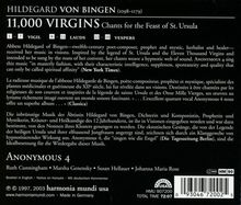 Hildegard von Bingen (1098-1179): 11.000 Virgins, CD