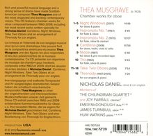 Thea Musgrave (geb. 1928): Kammermusik für Oboe, CD
