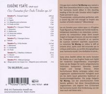 Eugene Ysaye (1858-1931): Sonaten für Violine solo op.27 Nr.1-6, CD