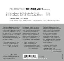 Peter Iljitsch Tschaikowsky (1840-1893): Streichquartette Nr.1 &amp; 3, CD
