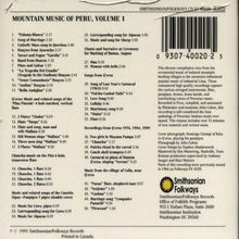 Peru - Mountain Music Of Peru,Vol.1, CD