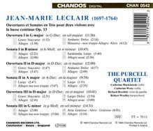 Jean Marie Leclair (1697-1764): 6 Ouvertüren &amp; Triosonaten op.13, CD