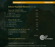 Johann Nepomuk Hummel (1778-1837): Klaviersonaten Nr.2 &amp; 3 (op.13 &amp; 20), CD