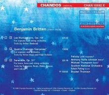 Benjamin Britten (1913-1976): Serenade für Tenor,Horn &amp; Streicher op.31, CD