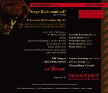 Sergej Rachmaninoff (1873-1943): Francesca da Rimini, CD
