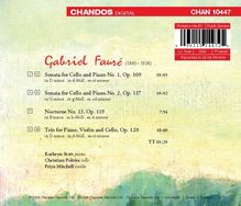 Gabriel Faure (1845-1924): Sonaten für Cello &amp; Klavier Nr.1 &amp; 2 (opp.109 &amp; 117), CD