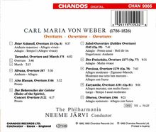 Carl Maria von Weber (1786-1826): Ouvertüren, CD