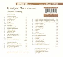 Ernest Moeran (1894-1950): Sämtliche Lieder, 2 CDs