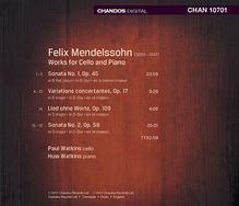 Felix Mendelssohn Bartholdy (1809-1847): Werke für Cello &amp; Klavier, CD