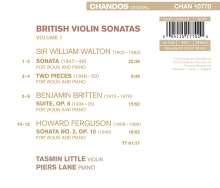 Tasmin Little &amp; Piers Lane - British Violin Sonatas Vol.1, CD