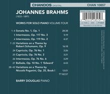 Johannes Brahms (1833-1897): Werke für Klavier solo Vol.4, CD