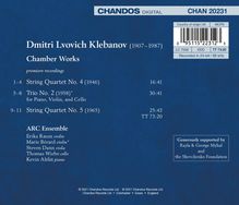 Dmitri Lvovich Klebanov (1907-1987): Streichquartette Nr.4 &amp; 4, CD