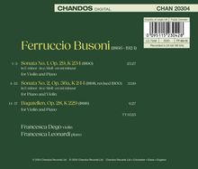 Ferruccio Busoni (1866-1924): Sonaten f.Violine &amp; Klavier Nr.1 &amp; 2, CD