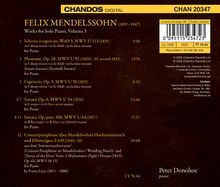 CHANDOS DIGITAL, Felix Mendelssohn, Werke für Klavier, Vol. 3. Stücke aufgelistet mit Opus-Nummern. Pianist: Peter Donohoe.