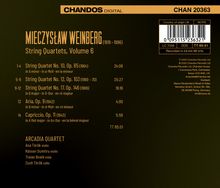 CHAN 20363. Mieczysław Weinberg: String Quartets, Volume 6. Aufgeführt vom Arcadia Quartet.