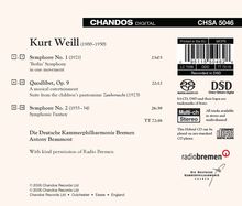 Kurt Weill (1900-1950): Symphonien Nr.1 &amp; 2, Super Audio CD