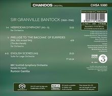 Texte: Chandos Digital, CHSA 5380, Sir Granville Bantock, Werke und Zeiten. Grüner Hintergrund mit Barcodes und Logos.