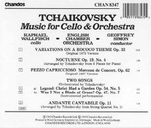 Peter Iljitsch Tschaikowsky (1840-1893): Werke für Cello &amp; Orchester, CD