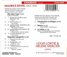 Maurice Ravel (1875-1937): Klavierwerke zu 4 Händen, CD