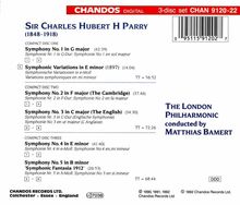 Hubert Parry (1848-1918): Symphonien Nr.1-5, 3 CDs