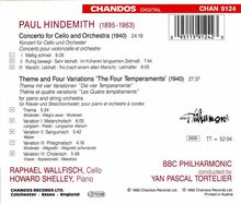 Paul Hindemith (1895-1963): Die vier Temperamente f.Klavier &amp; Orchester, CD