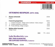 Ottorino Respighi (1879-1936): Concerto gregoriano für Violine &amp; Orchester, CD